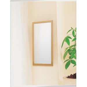 ウォールミラー/全身姿見鏡 【壁掛け用】 L2 木製フレーム 壁掛けひも付き 日本製 ナチュラル 商品写真3