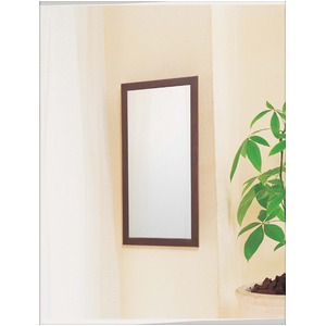 ウォールミラー/全身姿見鏡 【壁掛け用】 L2 木製フレーム 壁掛けひも付き 日本製 ブラウン 商品写真3