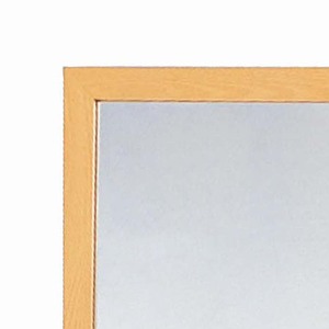 ウォールミラー/全身姿見鏡 【スタンド付き】 高さ119cm 飛散防止加工 壁掛けひも付き ナチュラル 日本製 商品写真3