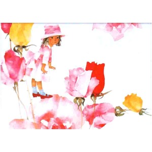 額縁/フレーム  いわさきちひろアート額 「花と少女」 壁掛け用 日本製 商品写真2