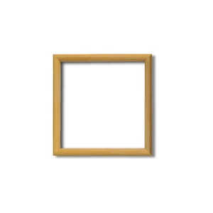 【角額】正方形額・細いフレーム・壁掛けひも■5432 100角(100×100mm)「木地」 商品写真1