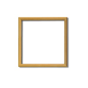 【角額】正方形額・細いフレーム・壁掛けひも■5432 150角(150×150mm)「木地」 商品写真1