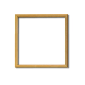 【角額】正方形額・細いフレーム・壁掛けひも■5432 200角(200×200mm)「木地」 商品写真1