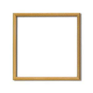 【角額】正方形額・細いフレーム・壁掛けひも■5432 300角(300×300mm)「木地」 商品写真1