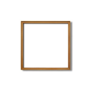 【角額】高級木製正方形額・壁掛けひも・アクリル付き　■9787 400角(400×400mm)「チーク」 商品写真1