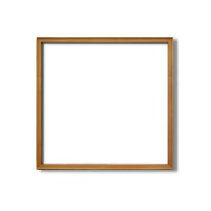 【角額】高級木製正方形額・壁掛けひも・アクリル付き　■9787 500角(500×500mm)「チーク」 商品写真1