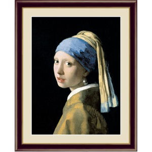 【フェルメールの代表作】謎多き画家 鮮やかな青色 ■ヨハネス・フェルメール（Johannes Vermeer）F4号 真珠の耳飾りの少女