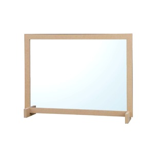 【飛沫感染対策透明板/フレーム付き】【国内生産】飛沫感染対策 透明アクリルパーテーション M（640×466mm）縦にも横にも使える【代引不可】