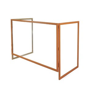 【飛沫感染防止透明板フレーム付き】飛沫感染を防ぐ コの字型透明アクリルパーテーション （幅100×奥行き50×高さ70cm）【代引不可】