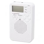 （まとめ）デジタルチューニングAM・FMポケットラジオ ホワイト ヤザワ RD11WH【×2セット】