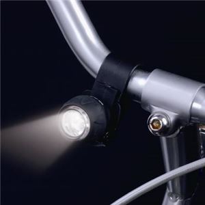 (まとめ)自転車用LEDライト ミニタイプ 日亜製白色LED×3灯 ヤザワ LB101BK【×5セット】 商品写真2