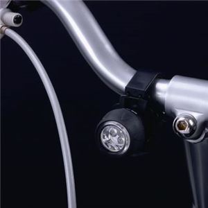 (まとめ)自転車用LEDライト ミニタイプ 日亜製白色LED×3灯 ヤザワ LB101BK【×5セット】 商品写真3