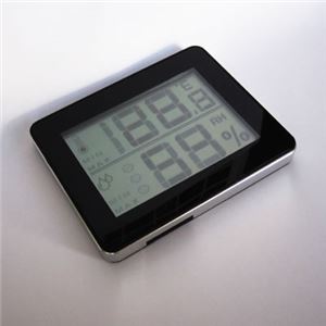 (まとめ)デジタル温湿度計 ブラック ヤザワ DO01BK【×5セット】 商品写真3