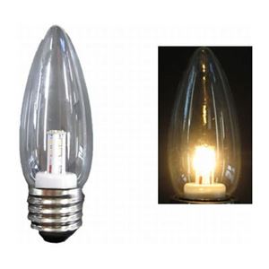 【10個セット】シャンデリア形LEDランプ電球色E26クリア ヤザワ LDC1LG372-10SET 商品写真