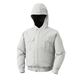 空調服 フード付き ポリエステル製空調服（KU90810） リチウムバッテリーセット（LIPRO2） ファンカラー：グレー 【 シルバー サイズ：2L】 - 縮小画像1
