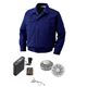 裏地式綿厚手ワーク空調服　 【カラー：ダークブルーサイズ：5L】 リチウムバッテリーセット - 縮小画像1