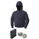 空調服 フード付屋外作業用空調服 大容量バッテリーセット ファンカラー：グレー 0800G22C14S6 【カラー：ダークブルー サイズ：4L】 - 縮小画像1