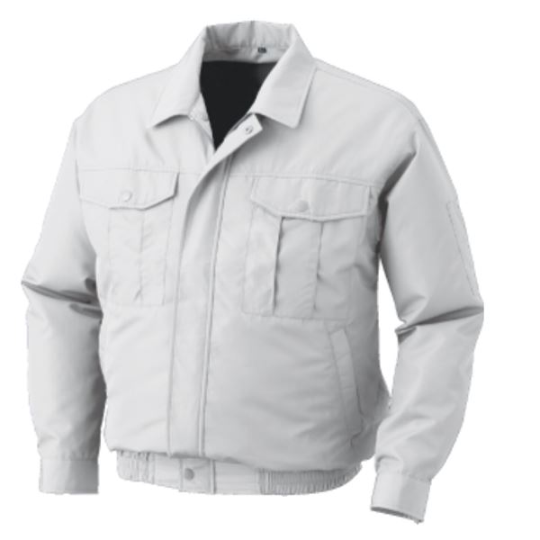 KU90540 空調服 R ポリエステル製長袖ブルゾン 服のみ シルバー 5L