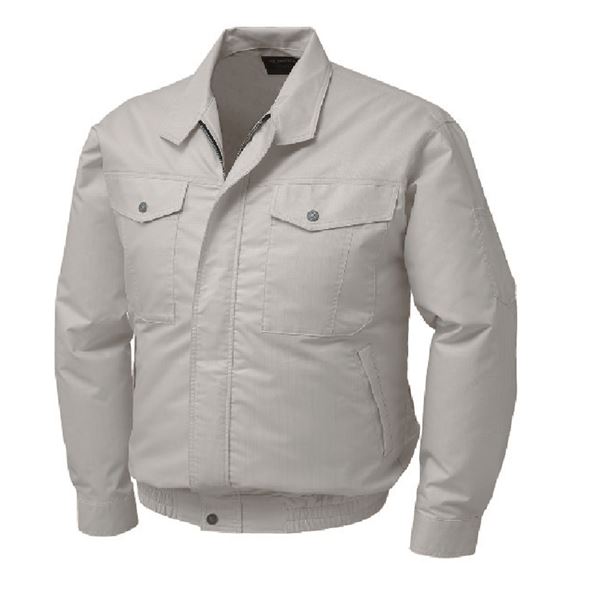 KU91710 空調服 R 綿・ポリ混紡 制電長袖ブルゾン 服のみ シルバー M