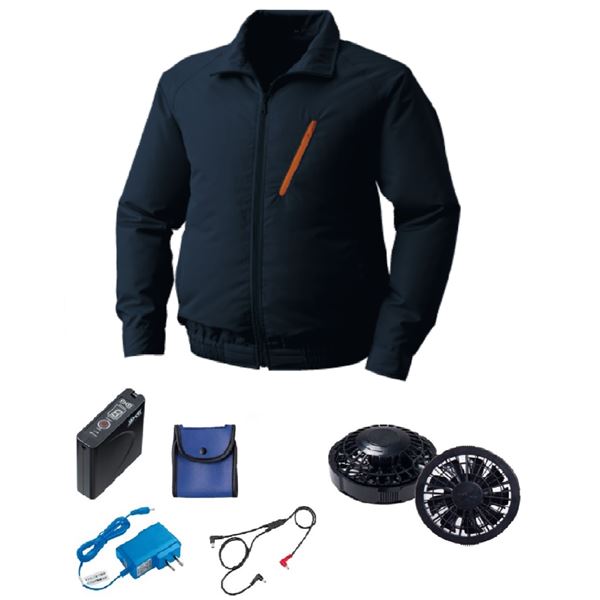 KU90510 空調服 R ポリエステル製 FAN2200B・RD9261・LISUPER1セット ネイビー 5L