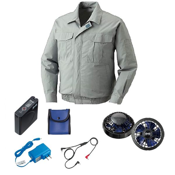 KU90550 空調服 R 綿薄手 FAN2400SPBB・RD9261・LISUPER1セット モスグリーン 5L