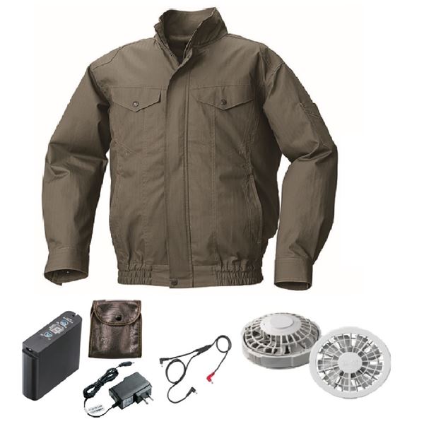 KU92040 空調服 R 綿 ヘリンボーン FAN2200G・RD9261・LIPRO2セット カーキ LL