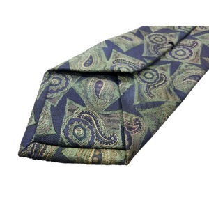 希少生地使用　グランネクタイ　Clarkプレミアム　手縫い仕立て　西陣ネクタイ ほぐし染めブルー 商品写真5