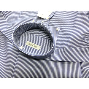 イタリア製コットンドレスシャツ　ブルーストライプ大　M 商品写真5