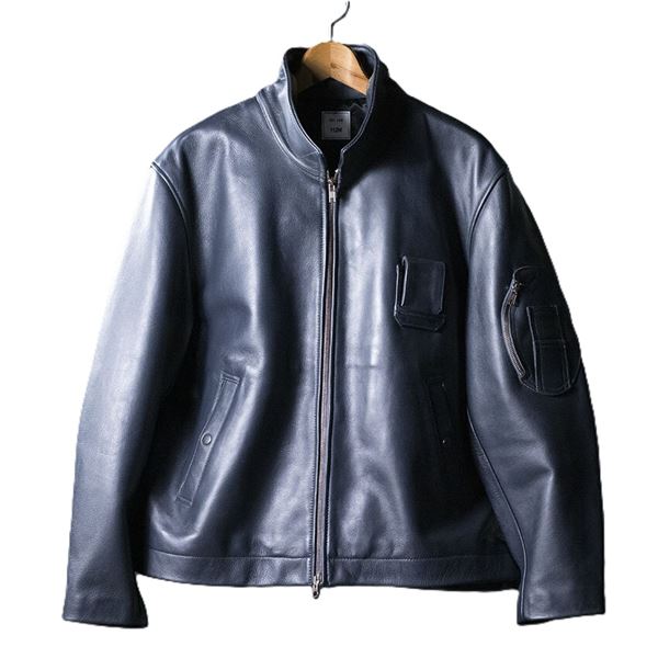 フランス空軍レザージャケットレプリカ グレー (サイズ88)