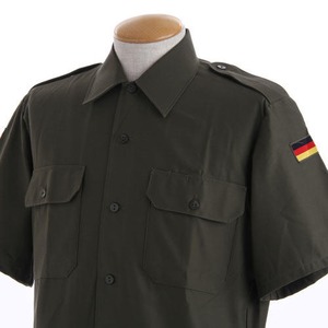 ドイツ軍放出 フィールドシャツ半袖未使用デットストックオリーブ L 商品写真4