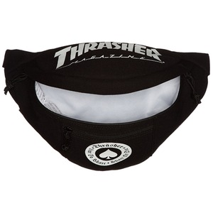 「THRASHER」綿キャンパス帆布製ウェスト&ボディー2WAYバッグブラック×マグロゴ 商品写真4