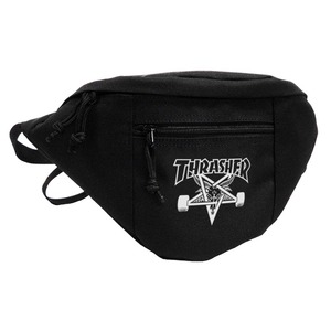 「THRASHER」綿キャンパス帆布製ウェスト&ボディー2WAYバッグブラック×スケートゴート 商品写真2