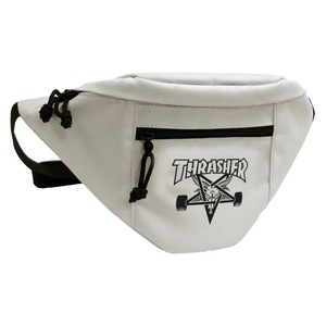 「THRASHER」綿キャンパス帆布製ウェスト&ボディー2WAYバッグアイボリー×スケートゴート 商品写真2
