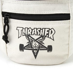 「THRASHER」綿キャンパス帆布製ウェスト&ボディー2WAYバッグアイボリー×スケートゴート 商品写真3