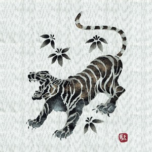 金虎の手書き絵・甚平 キングサイズ白3L 商品写真3