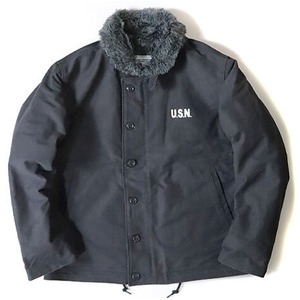 USタイプ 「N-1」 DECK ジャケット ブラック(裏ボアグレー)40(XL)サイズ【レプリカ】 商品写真1