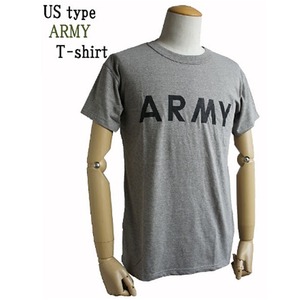 USタイプARMY杢グレーTシャツ　S 商品写真1