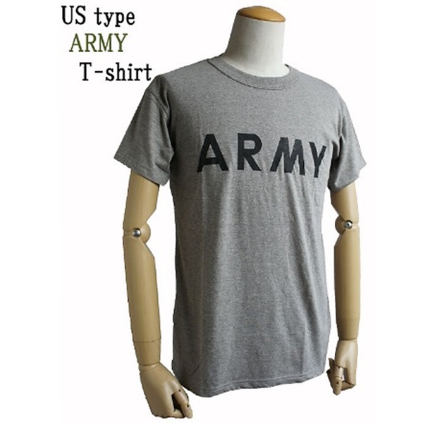 ＵＳタイプＡＲMY杢グレーＴシャツ　Ｌ