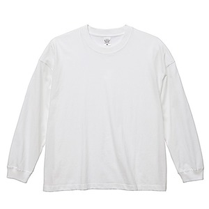 ロングスリーブ Tシャツ L ホワイト 綿100％ 5.6オンス 身幅と肩幅が同寸の ビッグボックス シルエット 長袖 tシャツ