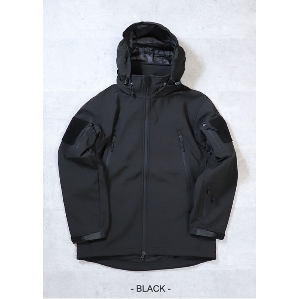 アメリカ軍 SAP ジャケット/ソフトシェルジャケット 【XSサイズ ブラック】 裏起毛 防風/防寒 JJ161YN【レプリカ】