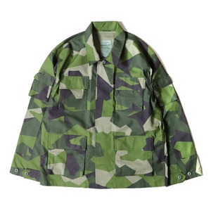 スウェーデン軍 BDU Battle Dress Uniform M90 グリーンカモ ジャケット 復刻 M 綿混 ミリタリーウェア ミリタリージャケット