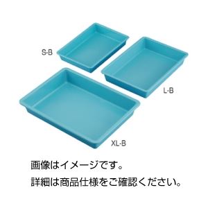 （まとめ）プラスチックバット（ブルー）L-B【×5セット】