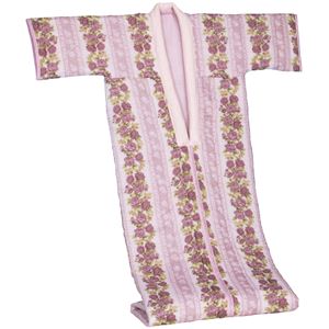綿ガーゼ花柄かいまき 2色組ピンク・ブルー 商品写真3