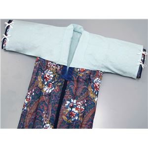 綿フラノかいまき衿カバー ブルー 130×45cm 商品写真1