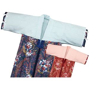 綿フラノかいまき衿カバー 2色組(ピンク/ブルー) 130×45cm 商品写真1