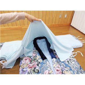 綿フラノかいまき衿カバー 2色組(ピンク/ブルー) 130×45cm 商品写真4