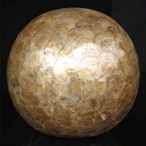 インテリアオーナメント/室内置物 【ボール型】 陶器/貝殻 シェルボール 31.5cm  商品写真