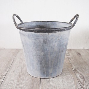 ブリキ製植木鉢 ウーノ スタンダード 穴有り 28×25cm 商品写真1