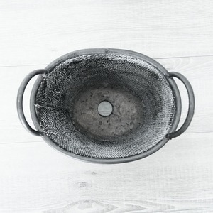 ブリキ製植木鉢 ウーノ ダイス 穴有り  25×21×22cm  2個入り 商品写真3