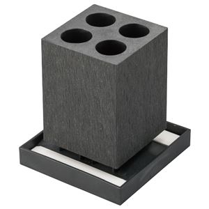 （まとめ） カラリ アンブレラスタンド4本ストレート ブラック 【×5セット】